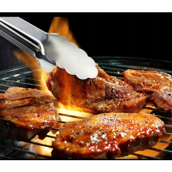 Szczypce kuchenne stalowe Uniwersalne łapki do mięsa sałatek grilla 3szt. w zestawie