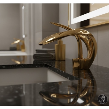 Bateria łazienkowa Umywalkowa nablatowa ANGEL MAX-SY Złota