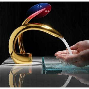 Bateria łazienkowa Umywalkowa nablatowa ANGEL MAX-SY Złota