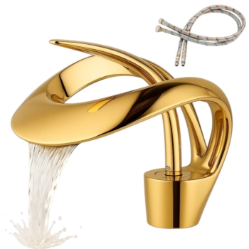 Bateria łazienkowa Umywalkowa nablatowa ANGEL MAX-SY Złota