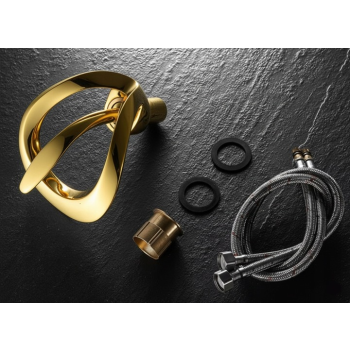 Bateria łazienkowa Umywalkowa nablatowa ANGEL MAX-SY Złota