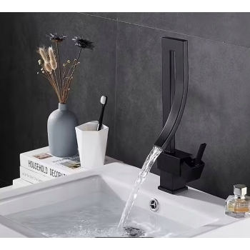 Bateria łazienkowa stojąca  Umywalkowa nablatowa  MAX-N1 BLACK