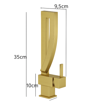 Bateria łazienkowa stojąca  Umywalkowa nablatowa  MAX-N1 GOLD matowy