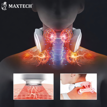 Masażer karku Elektrostymulator EMS Bezprzewodowy z grzaniem MAX-08