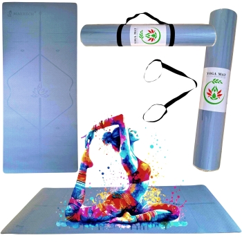 Mata do JOGI ćwiczeń fitness profesjonalna duża 180x80cm Antypoślizgowa 7mm MAX-YO_1