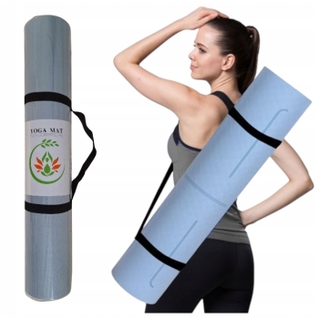 Mata do JOGI ćwiczeń fitness profesjonalna duża 180x80cm Antypoślizgowa 7mm MAX-YO_1