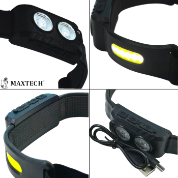 Latarka czołowa Led Czołówka opaska MAX-H03-A