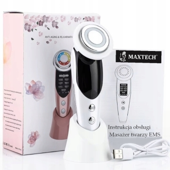 Masażer twarzy EMS - Mezoterapia bezigłowa Lifting 7w1 - MAX-8807
