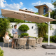 Parasol ogrodowy duży 3,5x3,5m Solar+Led Obrotowy