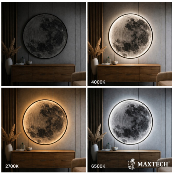 Plafon- Lampa LED Księżyc 3D + pilot 90cm