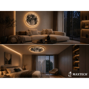 Plafon- Lampa LED Księżyc 3D + pilot 90cm