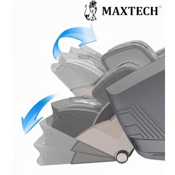 Fotel masujący Nowoczesny Shiatsu S/L 4D MAX-Aurora D9 szary