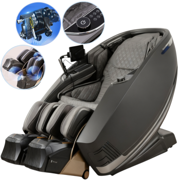 Fotel masujący Nowoczesny Shiatsu S/L 4D MAX-Aurora D9 szary