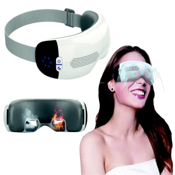 Masażer okolic oczu, skroni Air - Grzejący / Chłodzący z wibracją Bluetooth MAX-4601